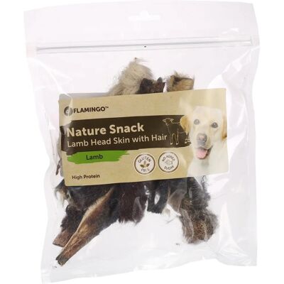 Snack per Cani Flamingo - Testa di Pecora con Pelo - 200g Snack per Cani Flamingo - Testa di Pecora con Pelo - 200g