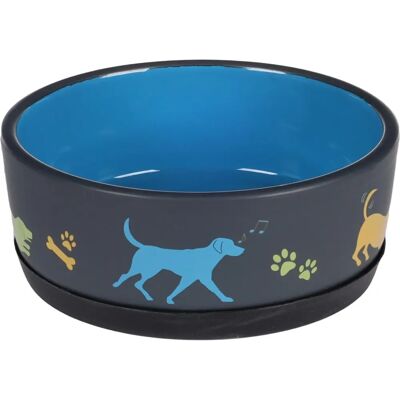 Ciotola per cani Flamingo - Cori in ceramica antiscivolo 14x5,5cm 500ml Ciotola per cani Flamingo - Cori in ceramica antiscivolo 14x5,5cm 500ml