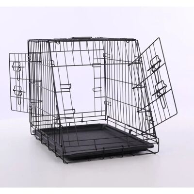Nordic Paws - Cage en fil incliné noir - Enclos pour chiens - Publicité Nordic Paws - Cage en fil incliné noir - Enclos pour chiens - Publicité