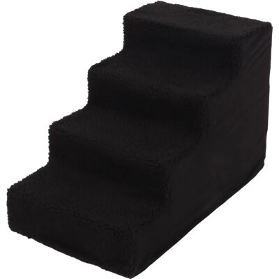 Flamingo Dog Step Tampa - Pet Steps, 4-step, Max 30kg, Black Flamingo Dog Step Tampa - Pet Steps, 4-step, Max 30kg, Black
