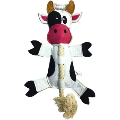 Jouet Chien Vache avec Corde 38cm Jouet Chien Vache avec Corde 38cm
