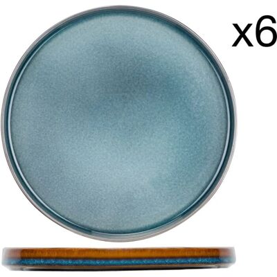 Ensemble de 6 assiettes à dessert Cosy & Trendy - Porcelaine, Bleu, D22cm Ensemble de 6 assiettes à dessert Cosy & Trendy - Porcelaine, Bleu, D22cm