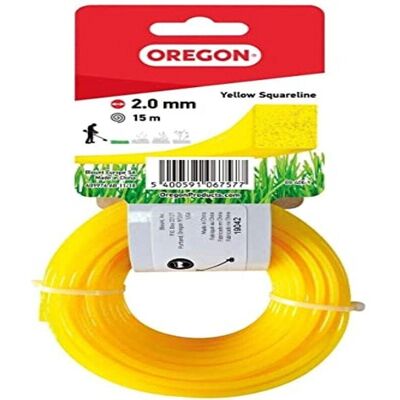 Filo quadrato Oregon 69-406-Y - Giallo - 15m - 2mm Filo quadrato Oregon 69-406-Y - Giallo - 15m - 2mm