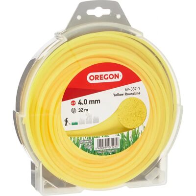 Oregon Model 69-387-Y Yellow Round String Trimmer Line - 4 mm x 32 m Oregon Model 69-387-Y Yellow Round String Trimmer Line - 4 mm x 32 m