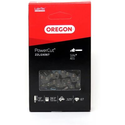 Oregon ketting voor kettingzaag - Pitch 0,325", Gaat 1,6mm, 67 schakels Oregon ketting voor kettingzaag - Pitch 0,325", Gaat 1,6mm, 67 schakels