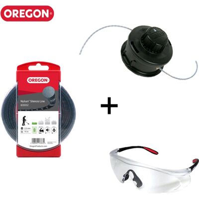 Kit de ligne universelle Oregon - 15m de fil nylon 2mm + Lunettes de Sécurité - Publicité Kit de ligne universelle Oregon - 15m de fil nylon 2mm + Lunettes de Sécurité - Publicité