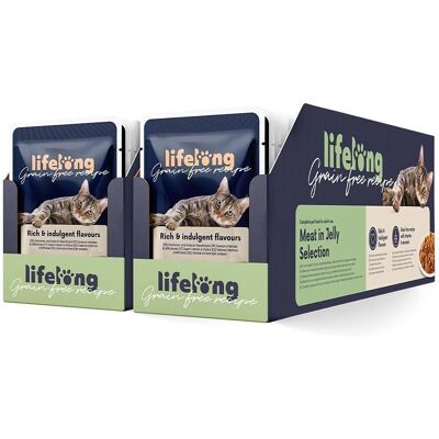 Nourriture pour chats Lifelong sans céréales - Poulet, Canard, Dinde & Bœuf - 4,76kg - Publicité Nourriture pour chats Lifelong sans céréales - Poulet, Canard, Dinde & Bœuf - 4,76kg - Publicité