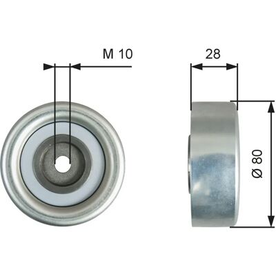 Gates Stramningshjul - Mitsubishi L200, DriveAlign, 80mm Gates Stramningshjul - Mitsubishi L200, DriveAlign, 80mm