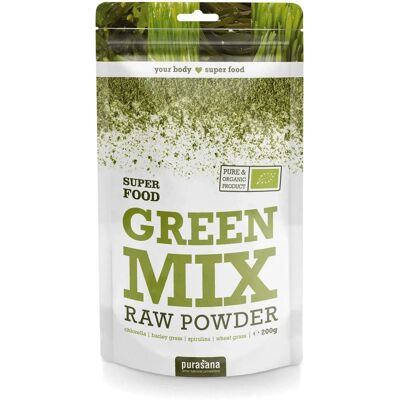 Purasana - Mélange vert - Poudre de superaliments - 200g Purasana - Mélange vert - Poudre de superaliments - 200g