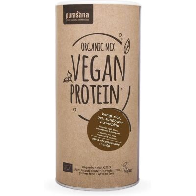 Proteína Vegana Purasana - Guisantes, Arroz, Calabaza, Girasol, Cáñamo - Chocolate Proteína Vegana Purasana - Guisantes, Arroz, Calabaza, Girasol, Cáñamo - Chocolate