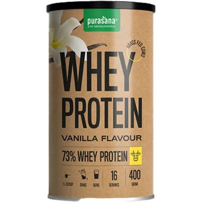 Purasana Proteína de suero vainilla - Polvo - 73% 400 g Purasana Proteína de suero vainilla - Polvo - 73% 400 g