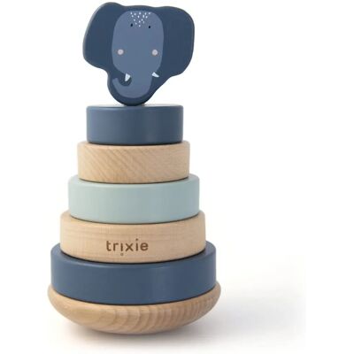 Trixie Jouet empilable en bois Mrs. Elephant - Jeu éducatif Trixie Jouet empilable en bois Mrs. Elephant - Jeu éducatif