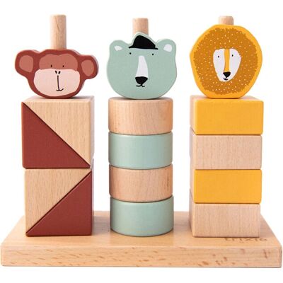 Trixie Multicolor Houten Dieren Stapelblokken - 12+ Kinder Trixie Multicolor Houten Dieren Stapelblokken - 12+ Kinder