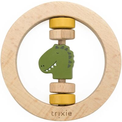 Trixie Mr. Dino Beech Wood Baby Rattle - Baby Rattle Trixie Mr. Dino Beech Wood Baby Rattle - Baby Rattle