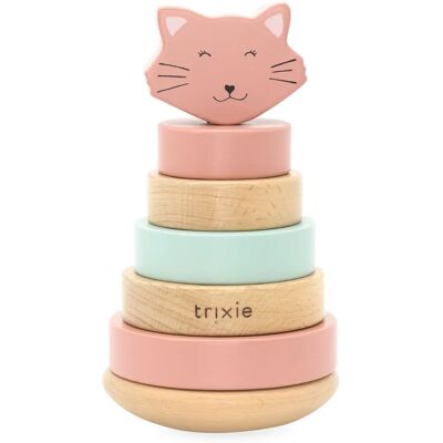 Trixie - Houten Stapeltoren - Donker Roze - Diersoort Trixie - Houten Stapeltoren - Donker Roze - Diersoort