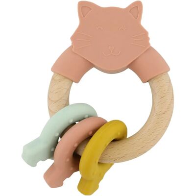 Trixie Anello di attività in silicone e legno - Rosa Trixie Anello di attività in silicone e legno - Rosa