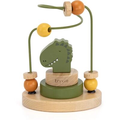 Trixie Beech Wood Baby Toy - Mr Dino Labyrinth & Spiral Trixie Beech Wood Baby Toy - Mr Dino Labyrinth & Spiral