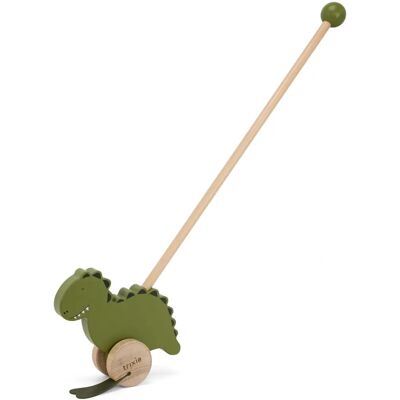 Trixie Jouet à pousser en bois Mr Dino - Jouets en bois Trixie Jouet à pousser en bois Mr Dino - Jouets en bois