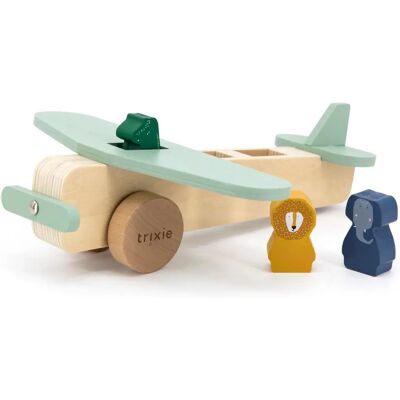 Avion en bois multicolore Trixie - Jouet - Publicité Avion en bois multicolore Trixie - Jouet - Publicité