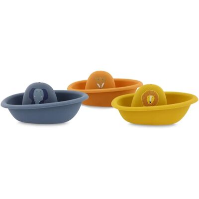 Trixie Baby - Bateaux en silicone empilables - 3 pièces - Jouets de bain - Publicité Trixie Baby - Bateaux en silicone empilables - 3 pièces - Jouets de bain - Publicité