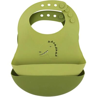 Trixie Dino Silikon Baby-Lätzchen - 2er-Pack, Verstellbar, Lebensmittelecht Trixie Dino Silikon Baby-Lätzchen - 2er-Pack, Verstellbar, Lebensmittelecht