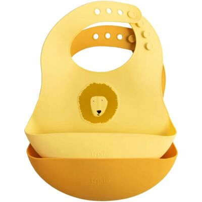 Bavaglini in silicone Trixie - Signor Leone - Giallo - Bambino Bavaglini in silicone Trixie - Signor Leone - Giallo - Bambino