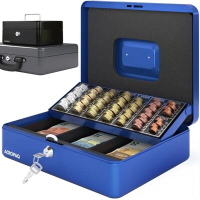 ACROPAQ Große 24x30x9 cm Sicherheits Safe mit Schlüssel - Geld & Wertgegenstände ACROPAQ Große 24x30x9 cm Sicherheits Safe mit Schlüssel - Geld & Wertgegenstände