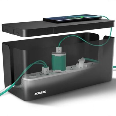 Acropaq Kabelmanagement-Box - Schwarz - 32 x 13 x 13 cm Acropaq Kabelmanagement-Box - Schwarz - 32 x 13 x 13 cm