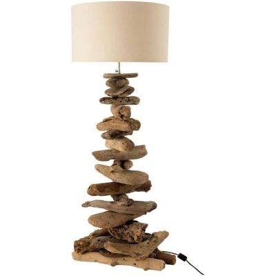 J-LINE Lampe sur pied en bois naturel - Lampe sur pied - Publicité J-LINE Lampe sur pied en bois naturel - Lampe sur pied - Publicité