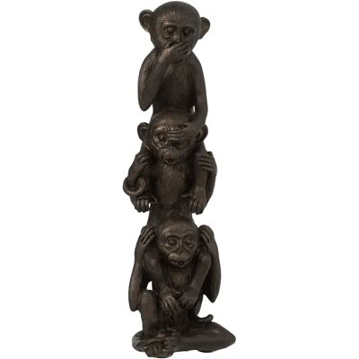 Figur Singe J-Line - Polyresine - Marron - Décor - Publicité Figur Singe J-Line - Polyresine - Marron - Décor - Publicité