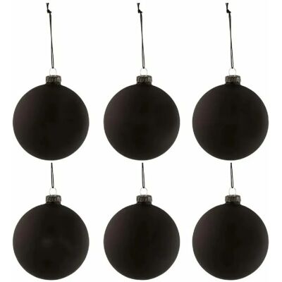 J-Line - Doos Van 6 Kerstballen Blackboard Glas Zwart - Ornaments - Publicité J-Line - Doos Van 6 Kerstballen Blackboard Glas Zwart - Ornaments - Publicité