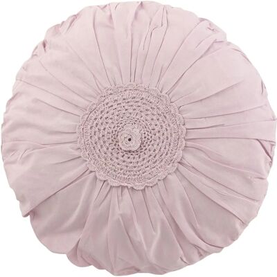 Almohada redonda de algodón morada J-Line - Cojín Almohada redonda de algodón morada J-Line - Cojín