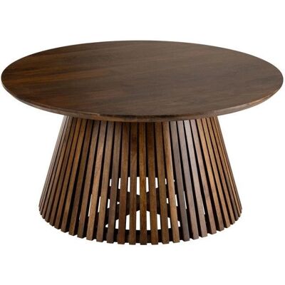 Table basse Vincent en bois de manguier - Marron - Ø90 cm - Publicité Table basse Vincent en bois de manguier - Marron - Ø90 cm - Publicité