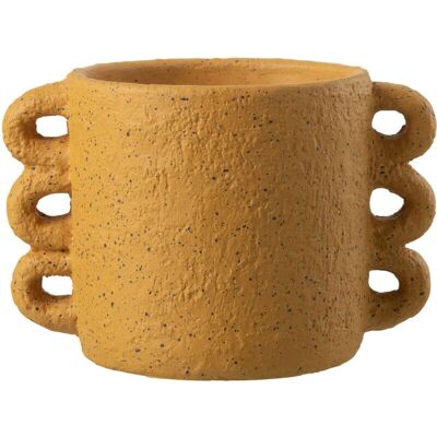 J-Line Zenia Cache-pot en céramique ocre petit - Ø 14cm - Publicité J-Line Zenia Cache-pot en céramique ocre petit - Ø 14cm - Publicité