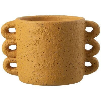 J-Line Zenia Pot En Céramique Ocre Moyen - Publicité J-Line Zenia Pot En Céramique Ocre Moyen - Publicité