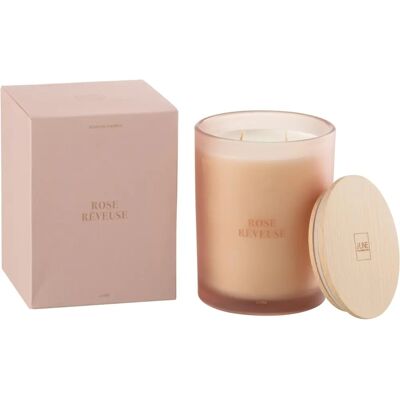 J-Line Bougie Parfumée Rose Rêveuse - Rose - Bougie - Publicité J-Line Bougie Parfumée Rose Rêveuse - Rose - Bougie - Publicité
