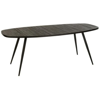 Table à manger ovale en teck recyclé Hellin Modèle L200 - Table à manger - Publicité Table à manger ovale en teck recyclé Hellin Modèle L200 - Table à manger - Publicité