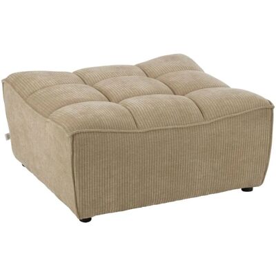 J-Line Pouf Carré Bois de peuplier/ mousse - Beige foncé - Publicité J-Line Pouf Carré Bois de peuplier/ mousse - Beige foncé - Publicité