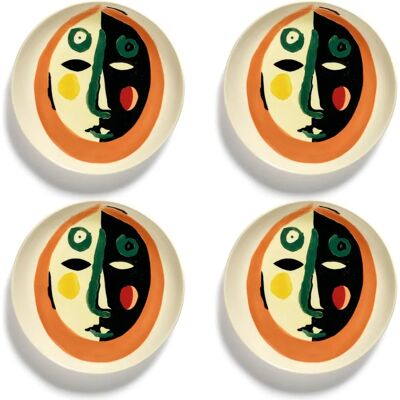 Ottolenghi - Faccia 1 Festa - Set di 4 piatti multicolori Ottolenghi - Faccia 1 Festa - Set di 4 piatti multicolori