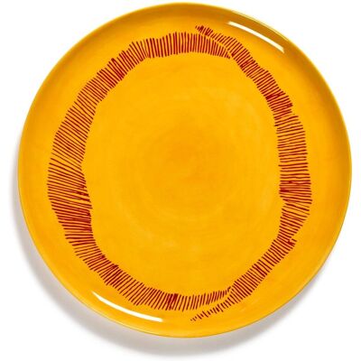 Serax Feast Servierplatte - Gelb mit Rote Streifen Serax Feast Servierplatte - Gelb mit Rote Streifen