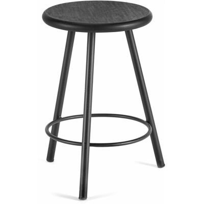 Tabouret en Acier et Contreplaqué Noir Serax - Tabouret - Publicité Tabouret en Acier et Contreplaqué Noir Serax - Tabouret - Publicité