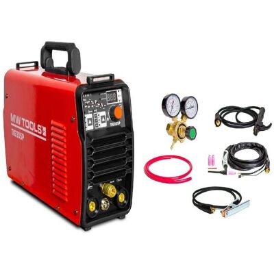 MW-Tools TIG205P - Wechselstrom-Gleichstrom-Inverter-Schweißgerät, 200A, Pulse, Zubehör MW-Tools TIG205P - Wechselstrom-Gleichstrom-Inverter-Schweißgerät, 200A, Pulse, Zubehör