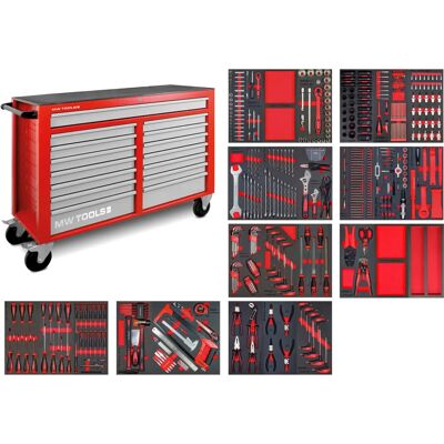 Armoire d'atelier grande XL 514 pièces MW Tools - Jeu d'outils - Publicité Armoire d'atelier grande XL 514 pièces MW Tools - Jeu d'outils - Publicité