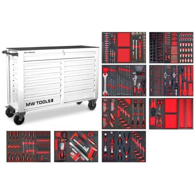 MW Tools MW-Tools MWE512G4W - Armoire à outils, Blanc, 512 pièces - Publicité MW Tools MW-Tools MWE512G4W - Armoire à outils, Blanc, 512 pièces - Publicité