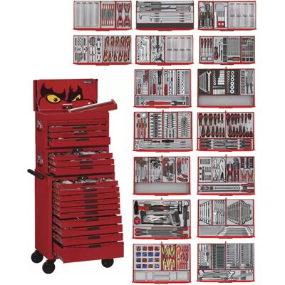Ensemble d'outils Mega Master Teng Tools - Rouge, 1011 pièces - Rangement atelier - Publicité Ensemble d'outils Mega Master Teng Tools - Rouge, 1011 pièces - Rangement atelier - Publicité
