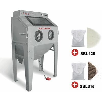 MW Tools MW Tools CAT415SET - Pack cabine de sablage 415L avec microbilles de verre et corindon - Publicité MW Tools MW Tools CAT415SET - Pack cabine de sablage 415L avec microbilles de verre et corindon - Publicité