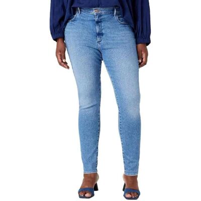 Wrangler Hög Midja Skinny Jeans - Byxor Wrangler Hög Midja Skinny Jeans - Byxor