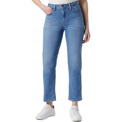 Jeans Lee Model 27-31 Niebieskie Prosty Krój Jeans Lee Model 27-31 Niebieskie Prosty Krój