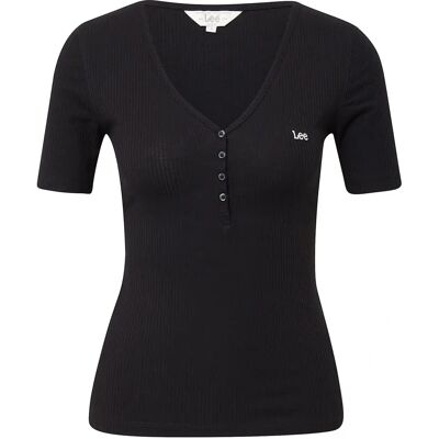 Lee Schwarzes V-Ausschnitt T-Shirt XS - T-Shirt Lee Schwarzes V-Ausschnitt T-Shirt XS - T-Shirt