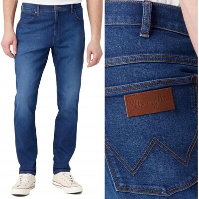 Wrangler W17T68154 Niebieskie stretch jeansy - Jeans Wrangler W17T68154 Niebieskie stretch jeansy - Jeans